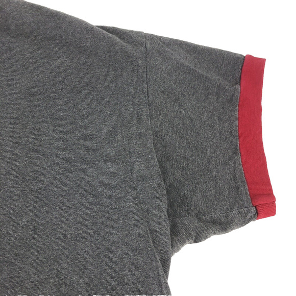 Vintage Nike Men's Shirt V-Neck Sportswear Puffer Patch Logo Large Gray & Red - Picture 16 of 16